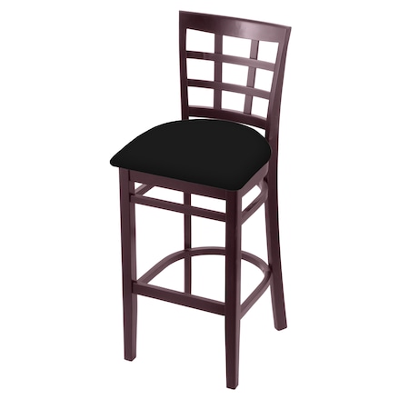 Holland Bar Stool Co 30" Bar Stool, Dark Cherry Finish, Black Vinyl Seat 313030DCBlkVinyl
